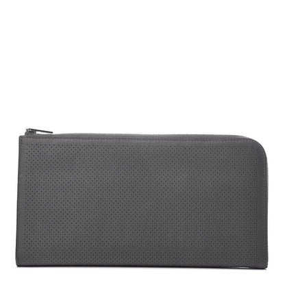 Hermes Evercolor Perforated Large Remix Voyage Wallet Graphite 1 of 7
