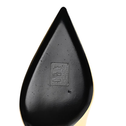 Saint Laurent Calfskin Opyum 100 Pumps 39 Gold 9 of 16