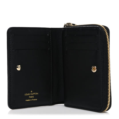 Louis Vuitton Lambskin Embossed Monogram LV Ski Lou Coussin Wallet Black Pink 5 of 8