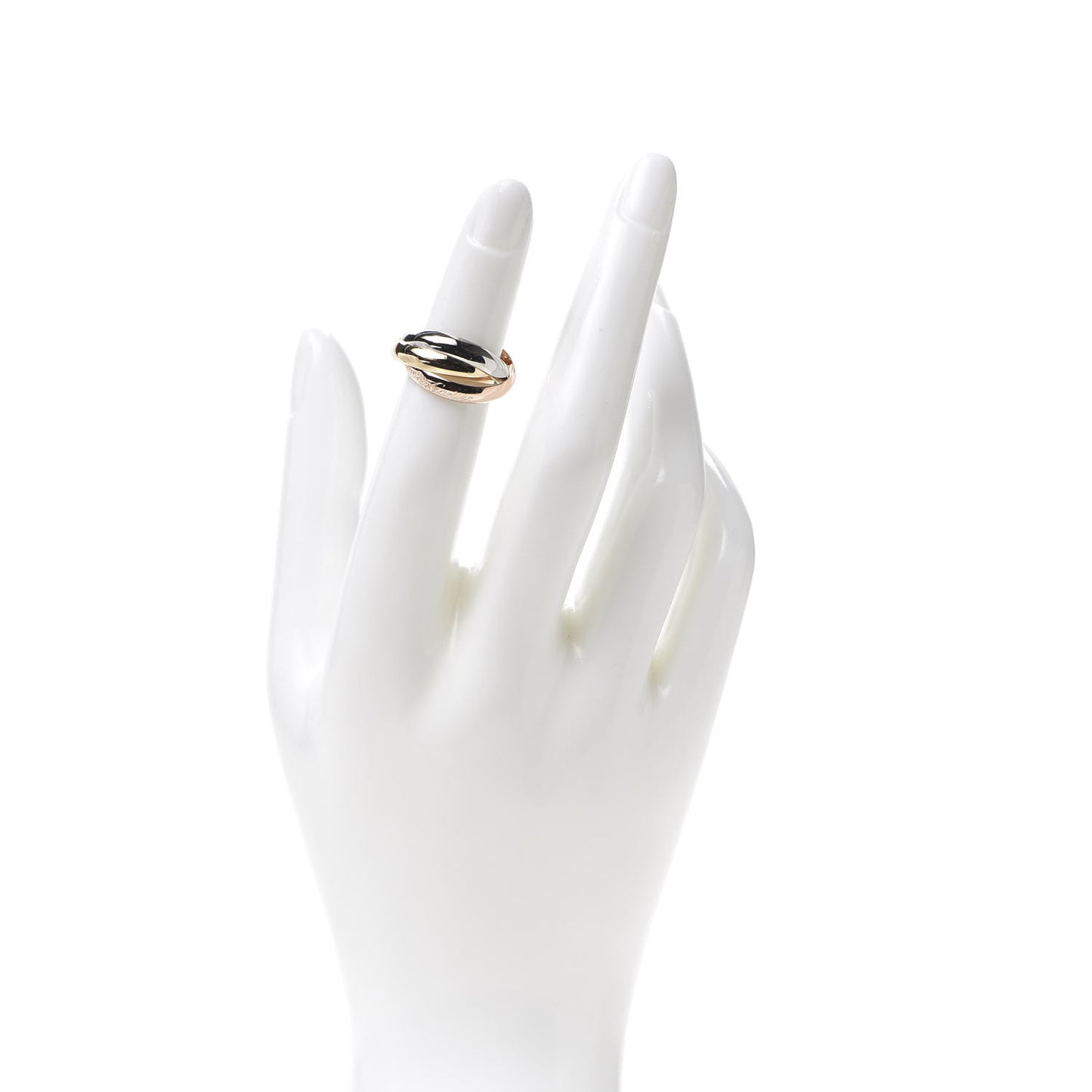 18K Pink Yellow White Gold Classic Les Must De Trinity Ring 49 4.75