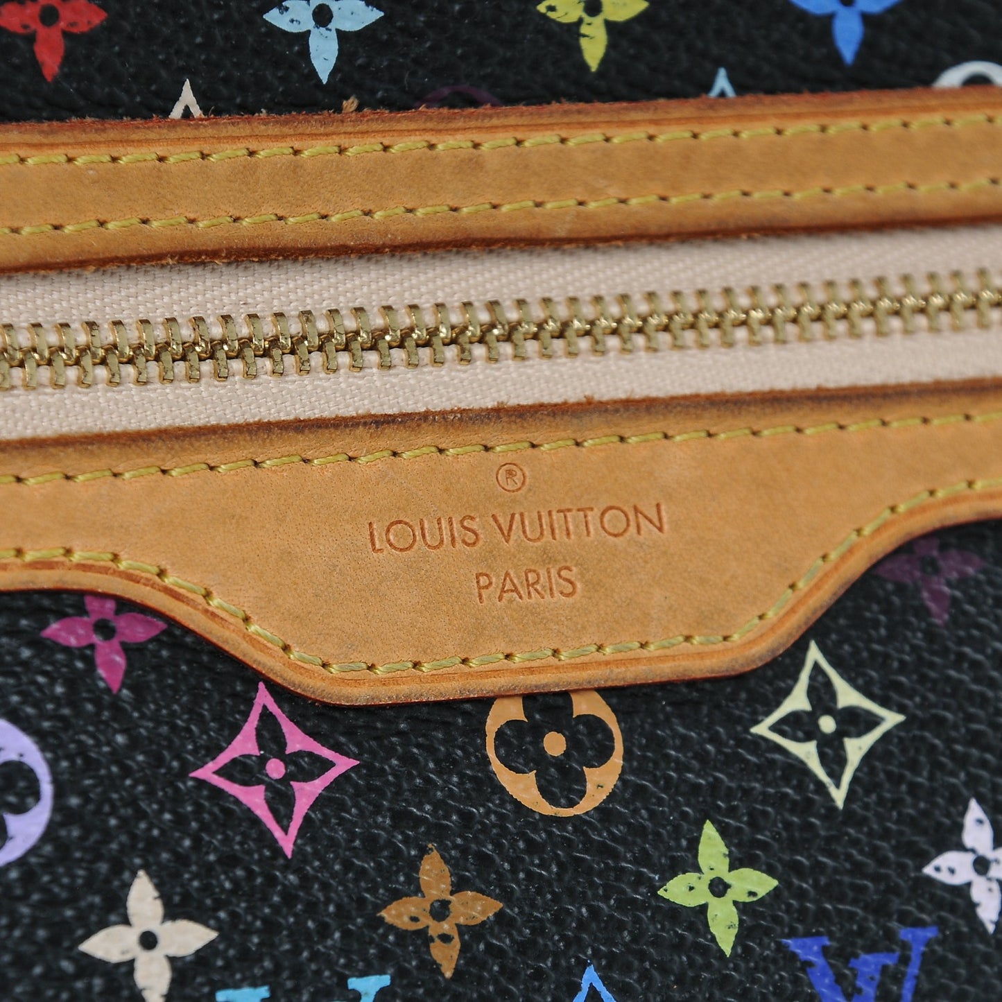 Monogram Multicolor Pochette Plate GM Black