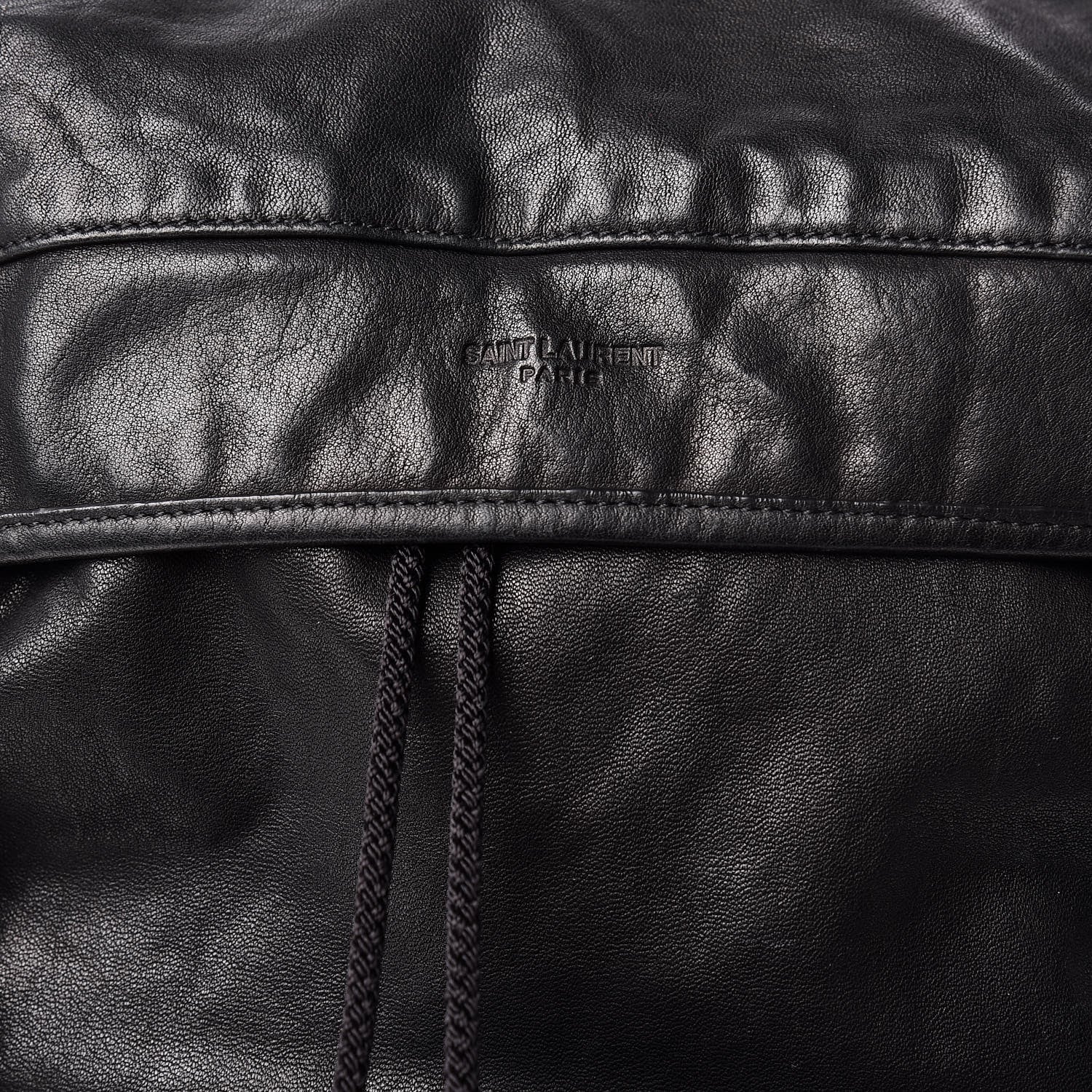 Saint Laurent Calfskin Delave Backpack Black 8 of 13