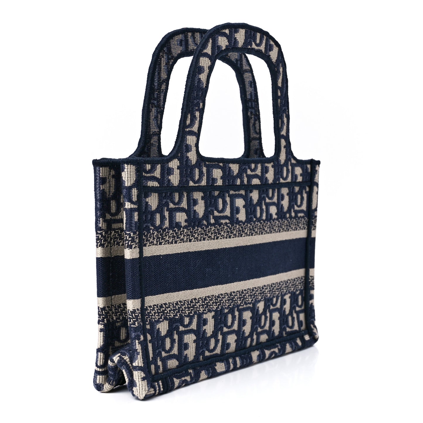 Oblique Mini Book Tote Blue Multicolor