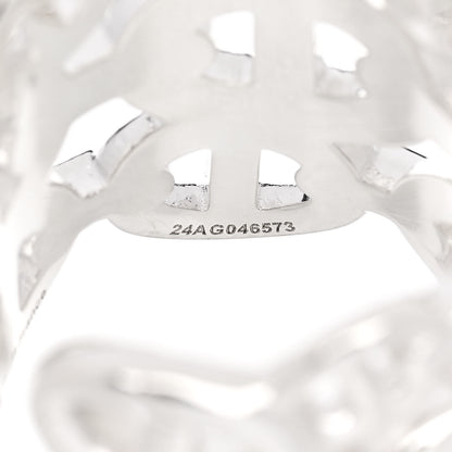 Hermes Sterling Silver GM Chaine d'Ancre Enchainee Band Ring 53 6.25 5 of 7
