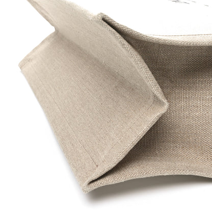 Saint Laurent Linen Calfskin Rive Gauche Tote Greggio Natural 9 of 9