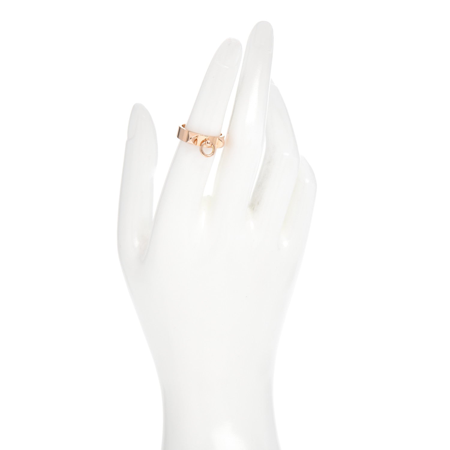 Hermes 18K Rose Gold PM Collier De Chien Ring 52 6 2 of 6