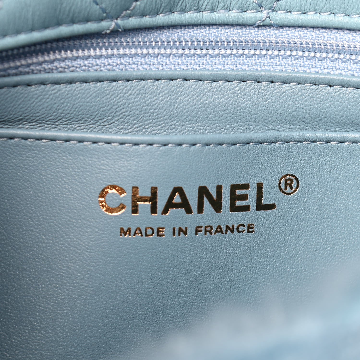 Chanel Shearling Lambskin Quilted Flap Blue 6 of 9