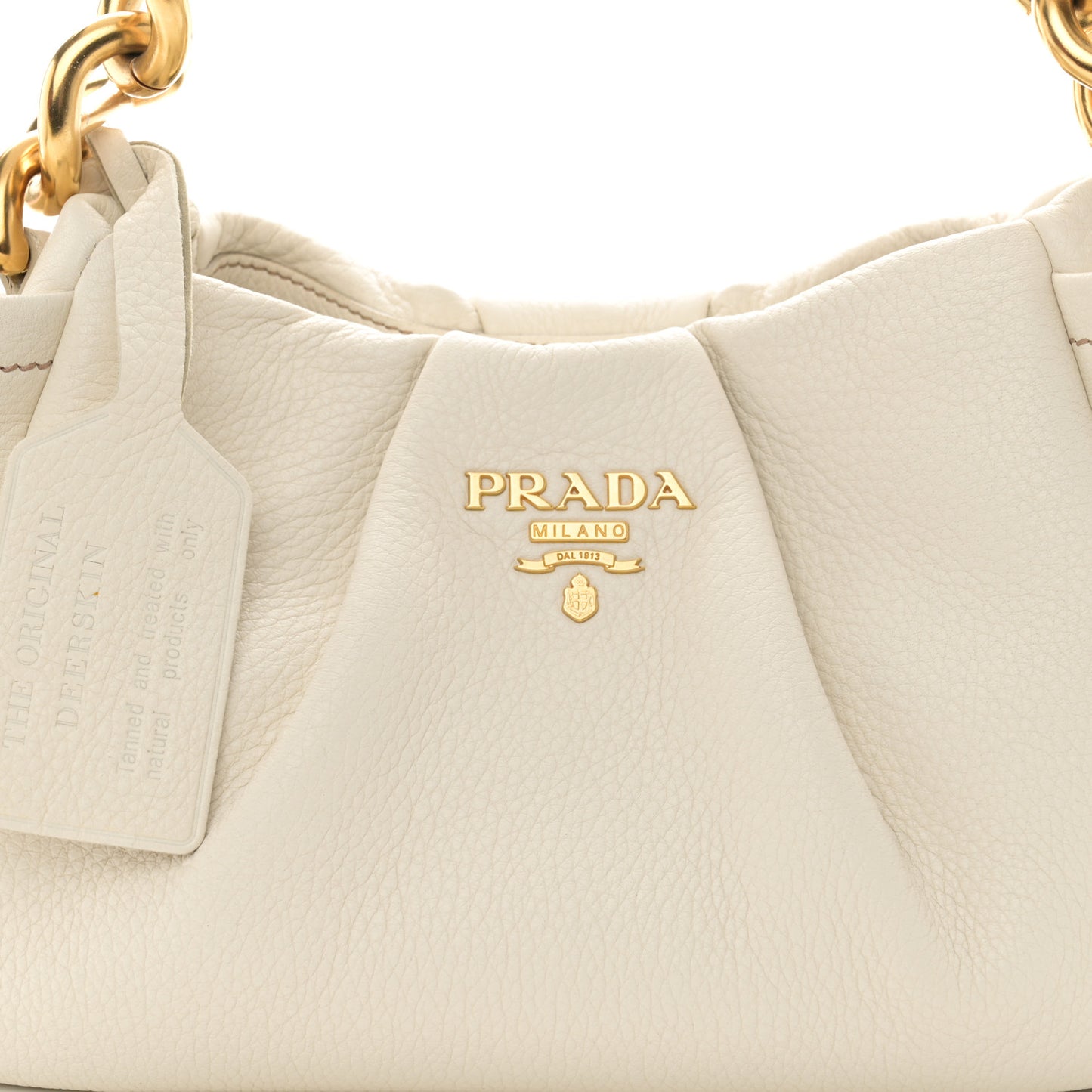 Cervo Pleats Small Shoulder Bag Talco