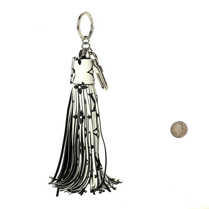 Louis Vuitton Monogram Tassel Bag Charm White 2 of 5