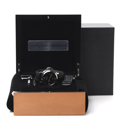 Panerai Stainless Steel Calfskin 44mm Luminor Marina 1950 Automatic Watch Black PAM00359 9 of 9