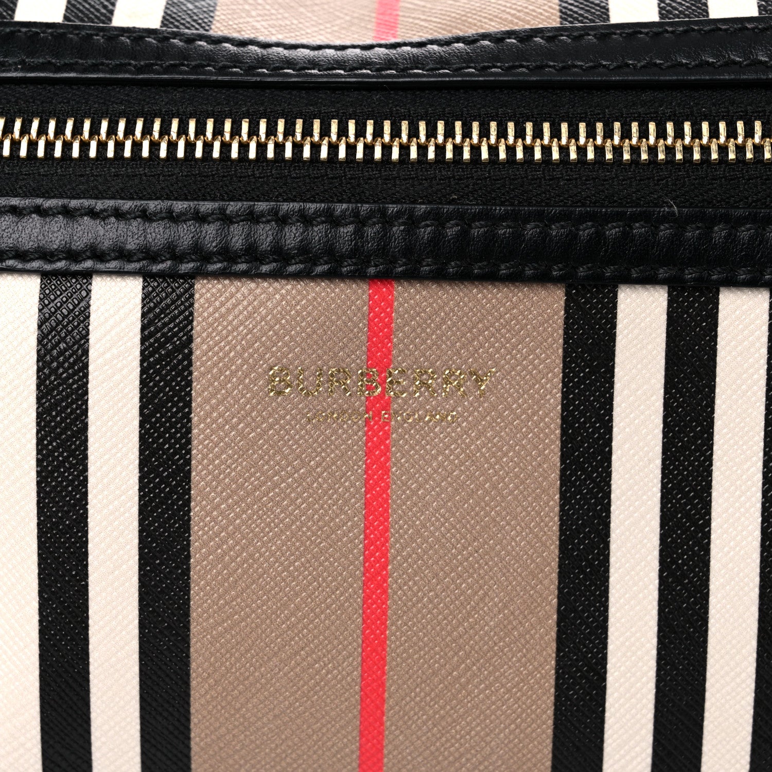 Burberry E-Canvas Icon Stripe Sonny Bum Bag Archive Beige 9 of 9