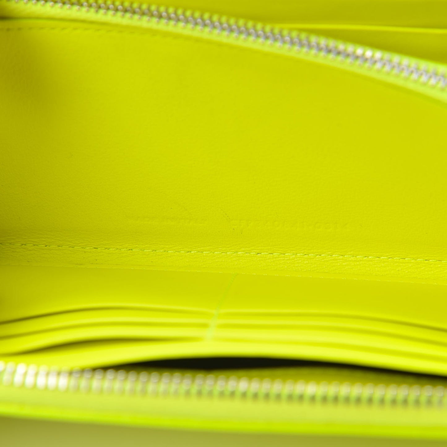 Grain De Poudre Classic Zip Around Wallet Neon Yellow