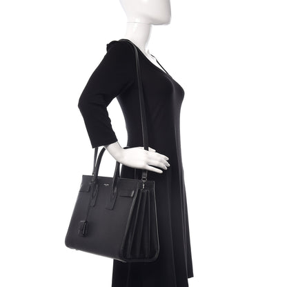 Saint Laurent Grained Calfskin Small Sac De Jour Black 2 of 9