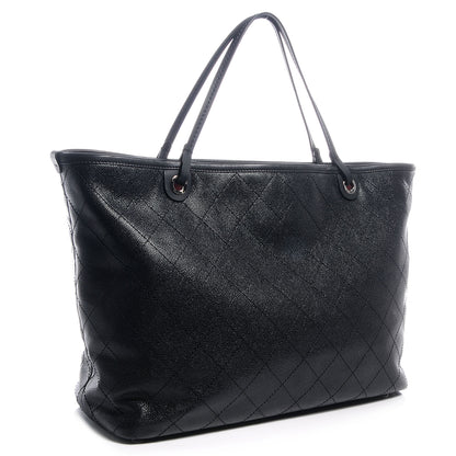 Chanel Grained Calfskin Large Shopping Fever Tote Black 3 of 8