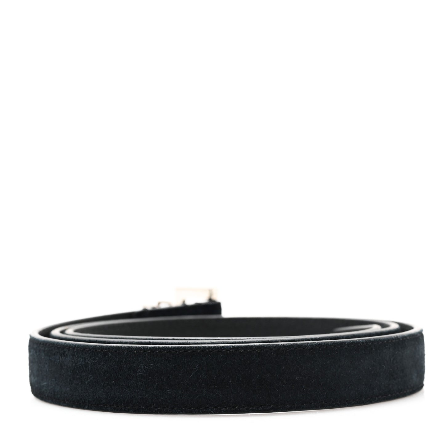 Suede Calfskin Monogram Square Buckle Belt 90 36 Black