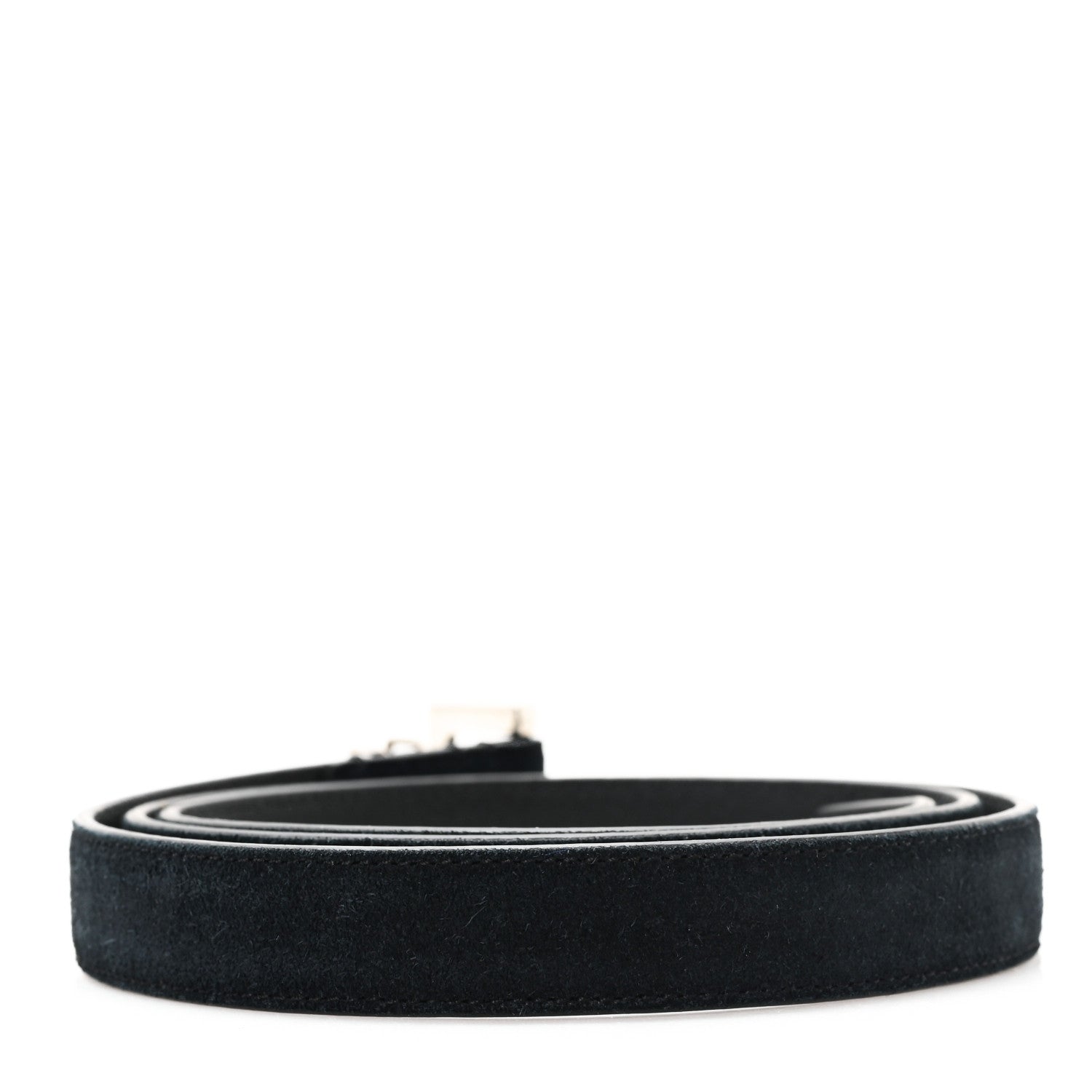 Saint Laurent Suede Calfskin Monogram Square Buckle Belt 90 36 Black 2 of 6