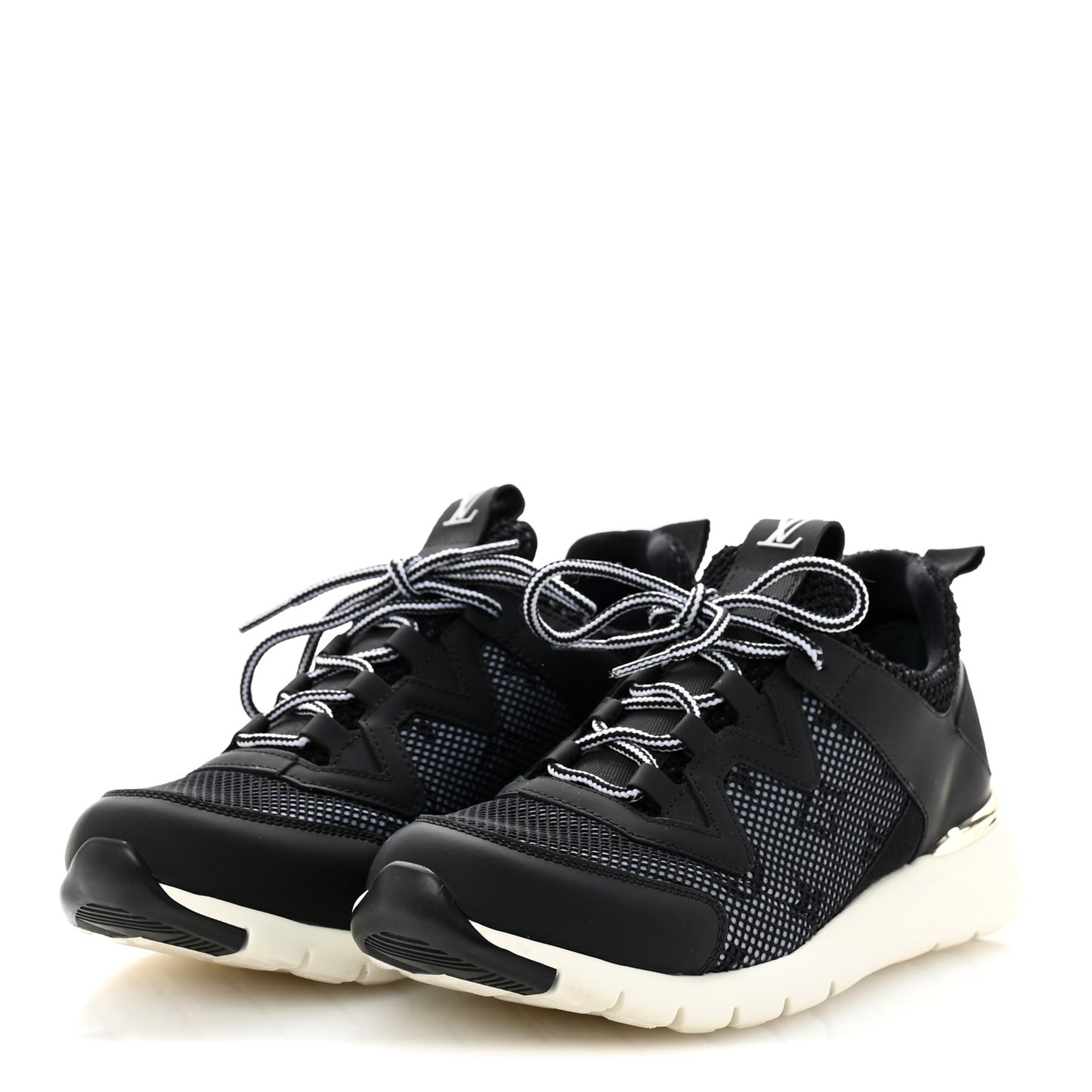 Technical Nylon Monogram Rubber Aftergame Sneakers 36 Black