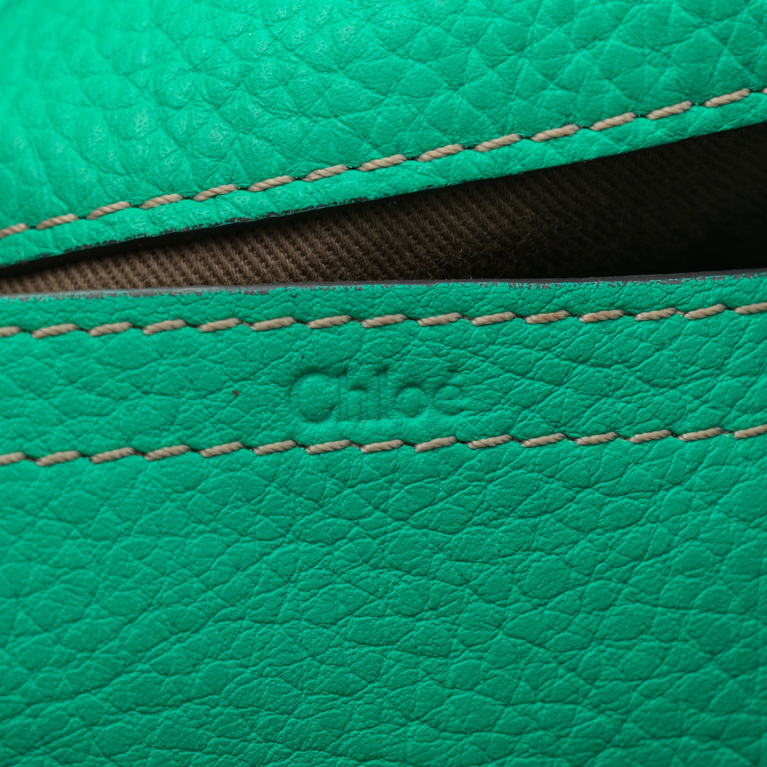 Chloe Grained Calfskin Medium Marcie Saddle Bag Jade 6 of 15