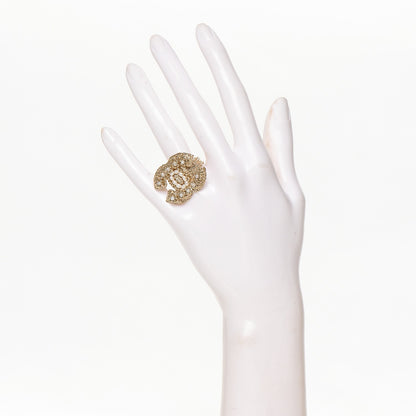 Chanel Pearl CC Ring 6.5 Gold 2 of 5