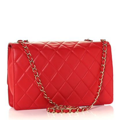 Chanel Lambskin Quilted Large Golden Class Flap Red 3 of 11