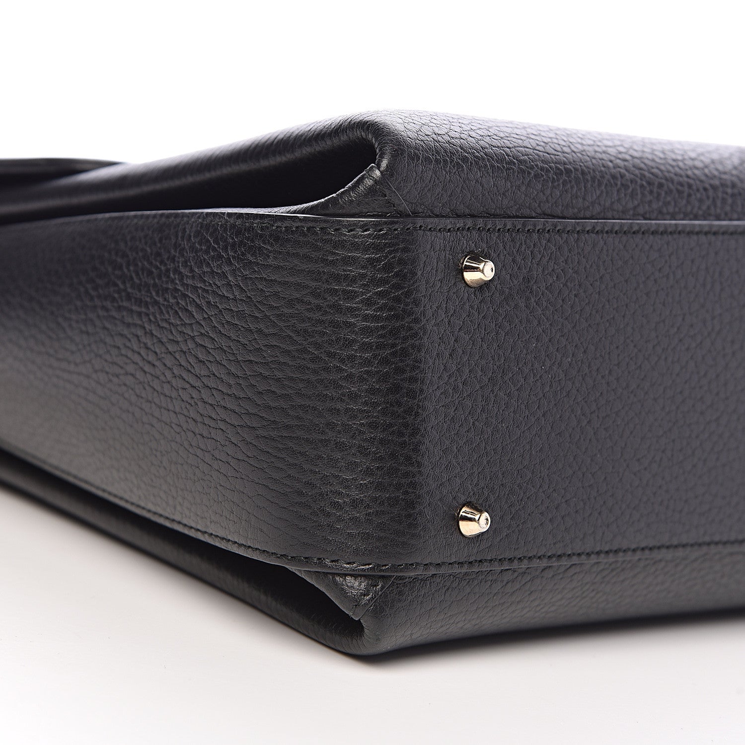 Gucci Dollar Calfskin Medium Interlocking G Top Handle Shoulder Bag Black 13 of 14