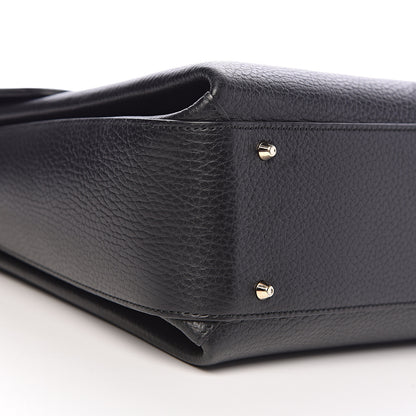 Gucci Dollar Calfskin Medium Interlocking G Top Handle Shoulder Bag Black 13 of 14