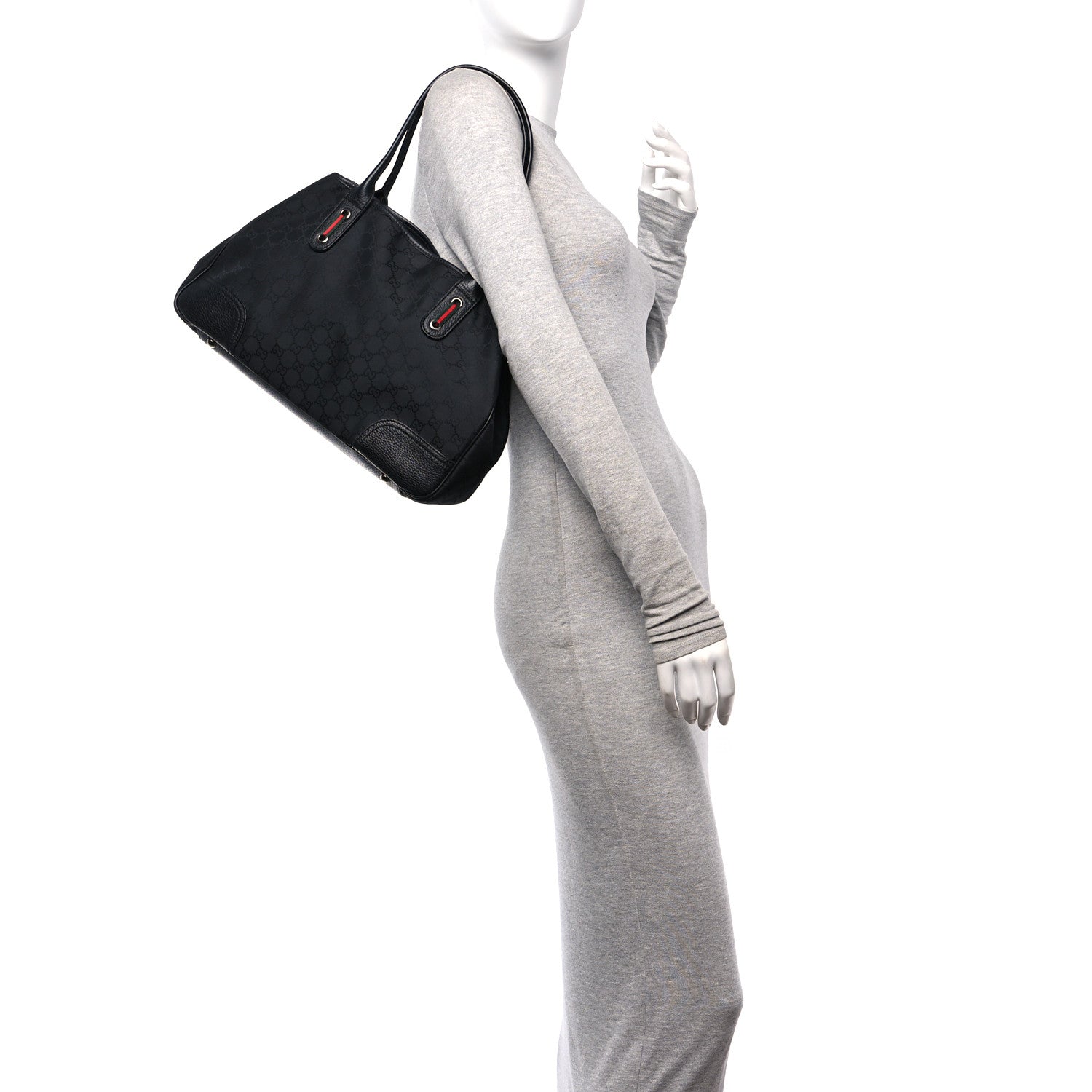 Gucci Monogram Medium Princy Tote Black 2 of 10