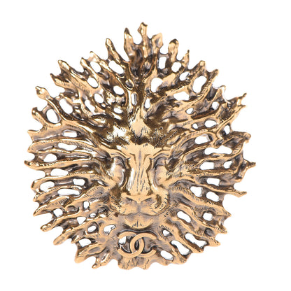 Chanel CC Lion Brooch Gold 1 of 5