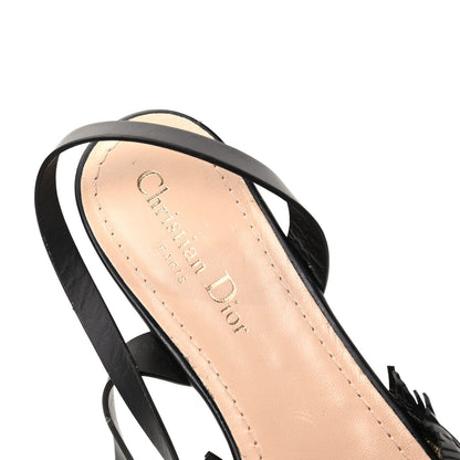 Christian Dior Calfskin Beaded Teddy D Mule Slingback Flats 39.5 Multicolor 8 of 9