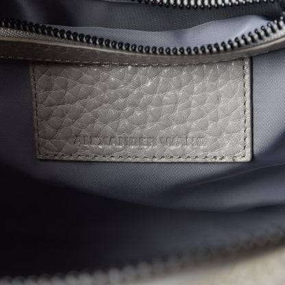 Alexander Wang Pebbled Lambskin Inside Out Rocco Matte Black Hardware Chalk 7 of 11