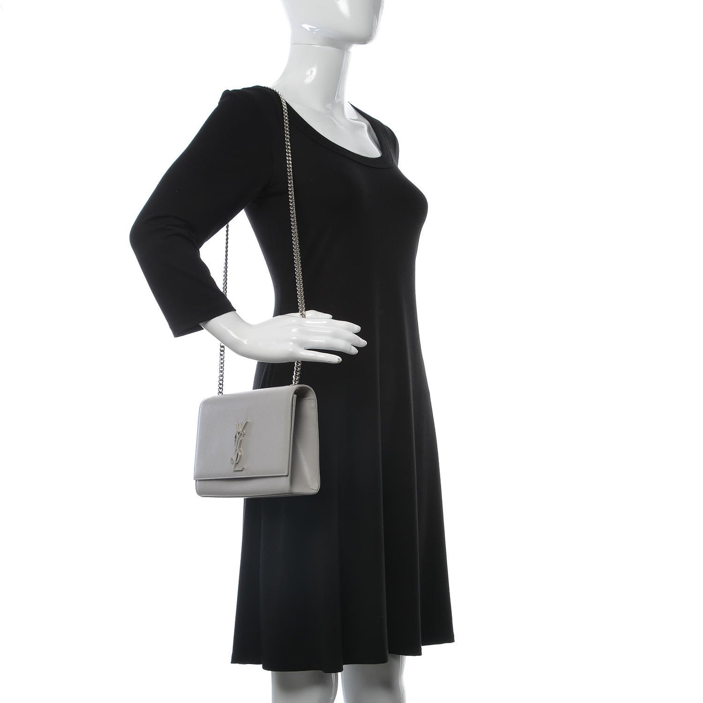 Grain De Poudre Medium Classic Monogram Kate Satchel Souris