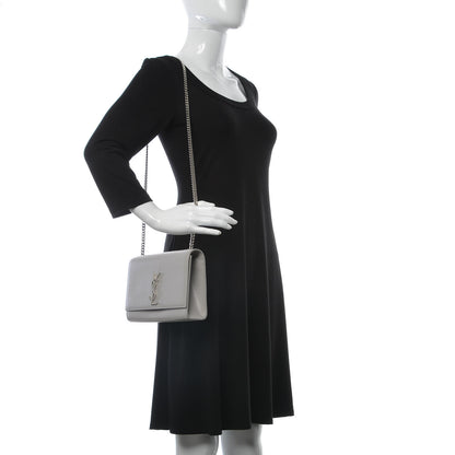 Saint Laurent Grain De Poudre Medium Classic Monogram Kate Satchel Souris 2 of 7