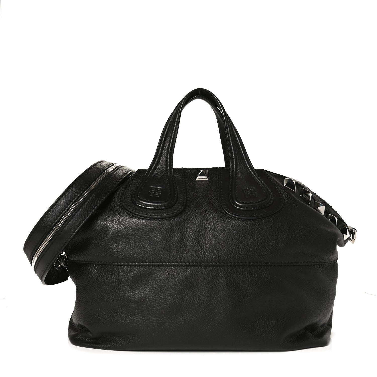 Givenchy Waxy Grained Calfskin Studded Medium Nightingale Black 1 of 12