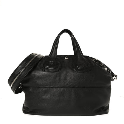 Givenchy Waxy Grained Calfskin Studded Medium Nightingale Black 1 of 12