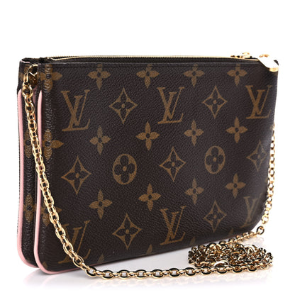 Louis Vuitton Monogram Blooming Flowers Double Zip Pochette 3 of 9