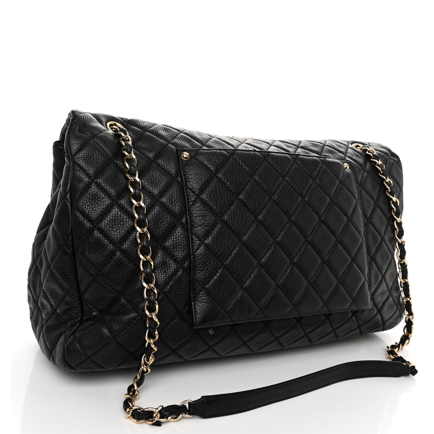 Chanel Calfskin Quilted XXL Travel Flap Bag Black 3 of 13