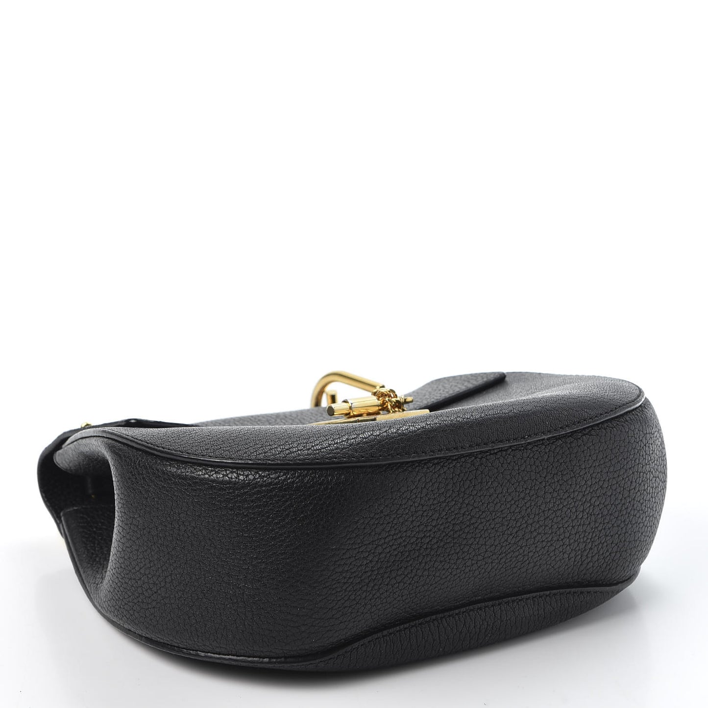 Grained Lambskin Drew Shoulder Bag Black