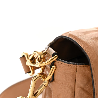 Fendi Nappa FF 1974 Embossed Baguette Miele Scuro 12 of 15