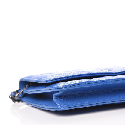 Chanel Caviar Quilted Wallet On Chain WOC Blue 5 of 11