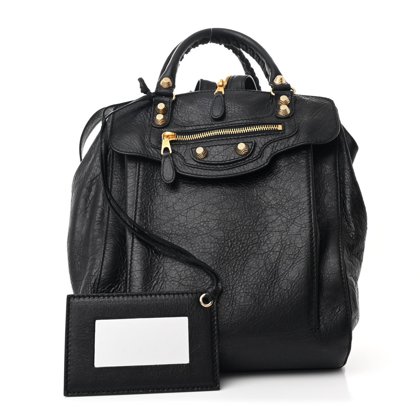 Agneau Giant 12 Gold Hardware Zip Traveler Backpack Black