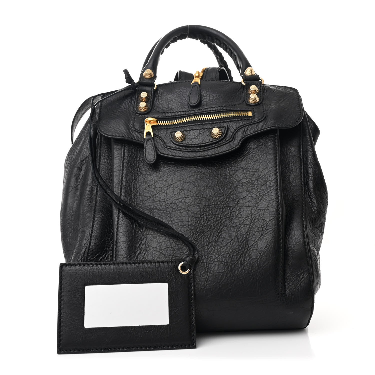 Balenciaga Agneau Giant 12 Gold Hardware Zip Traveler Backpack Black 3 of 11
