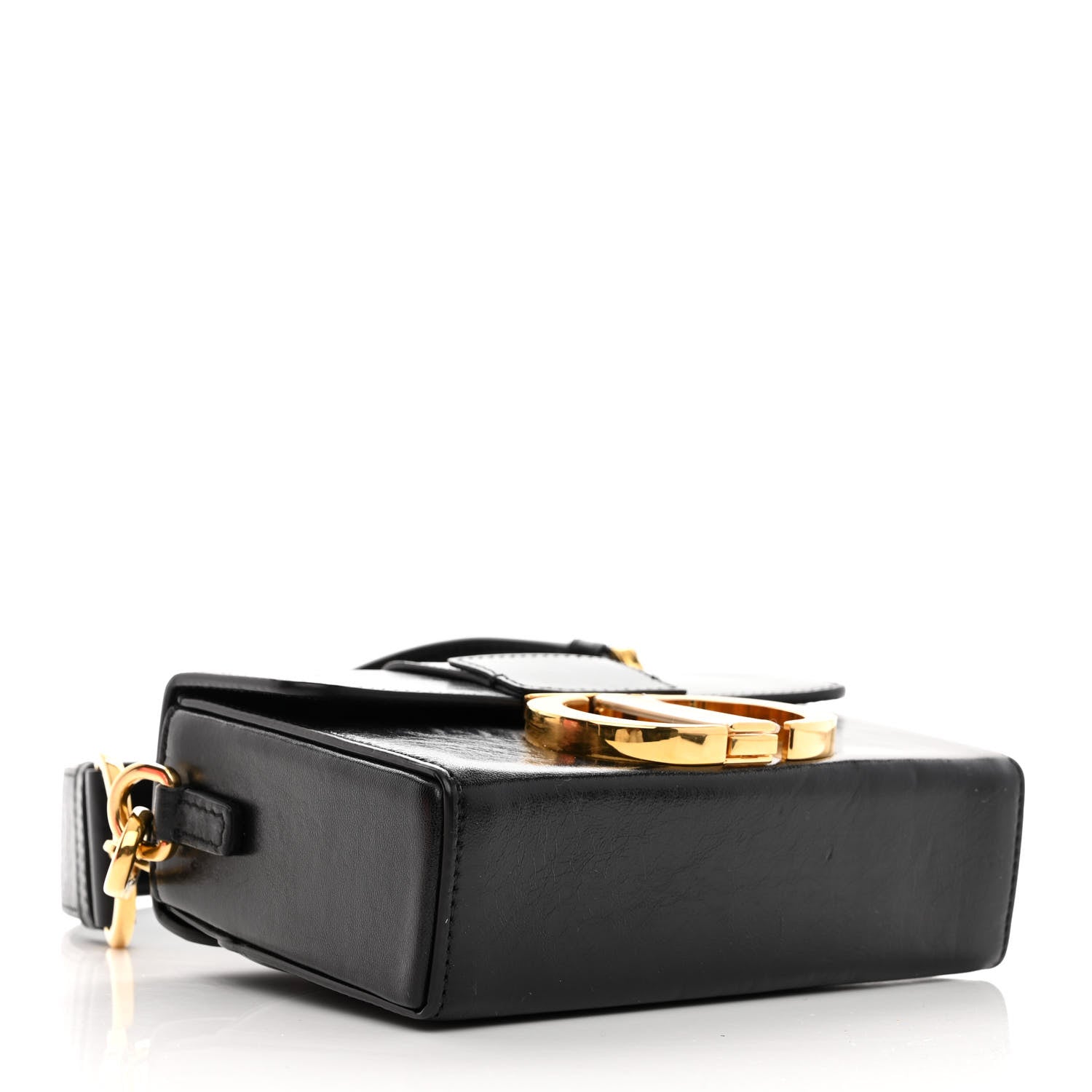 Christian Dior Crackled Lambskin 30 Montaigne Box Bag Black 4 of 10