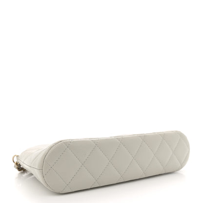Chanel Caviar Quilted Classic Clutch With Chain Light Grey 4 of 13