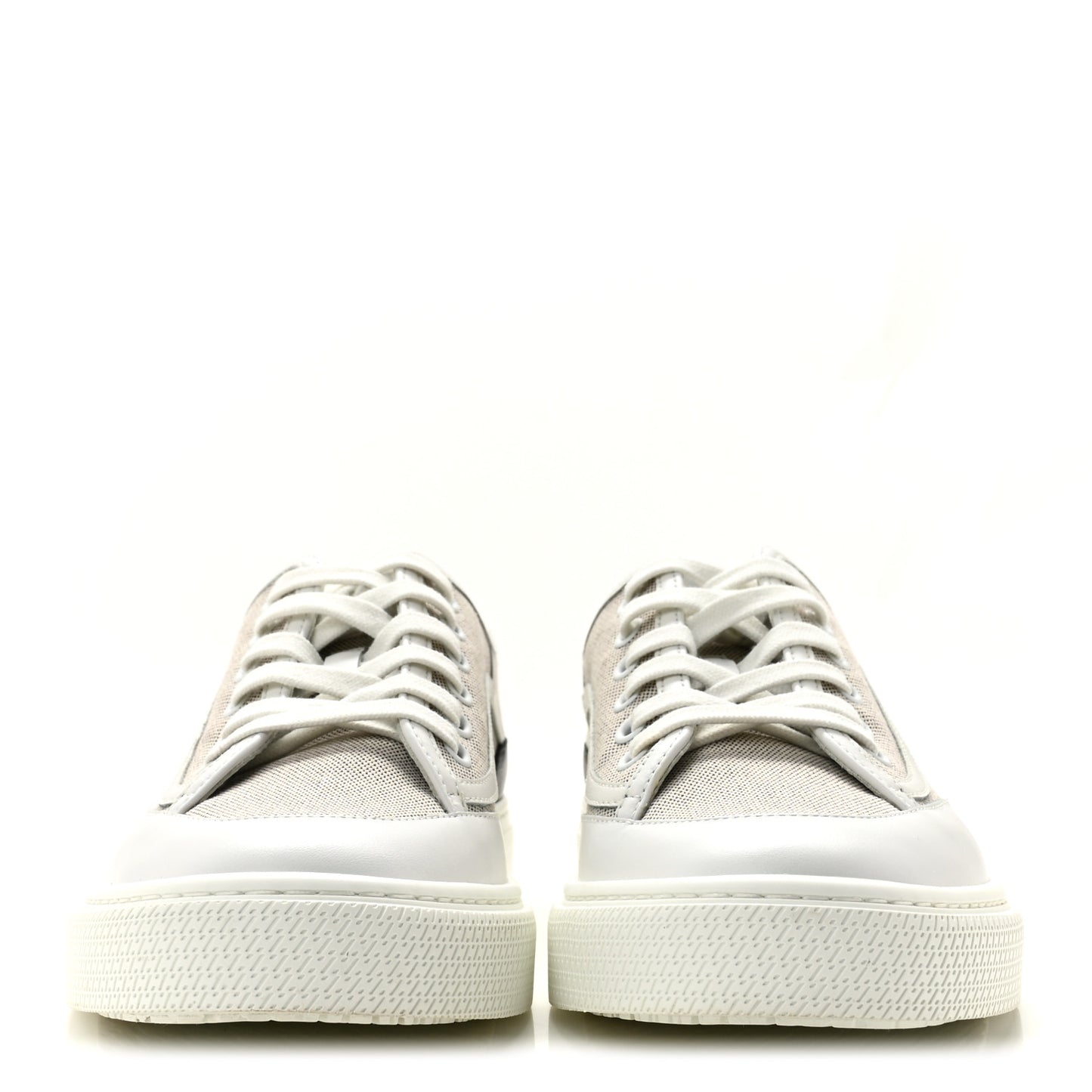 Canvas Calfskin Get Sneakers 38 Prunoir Blanc