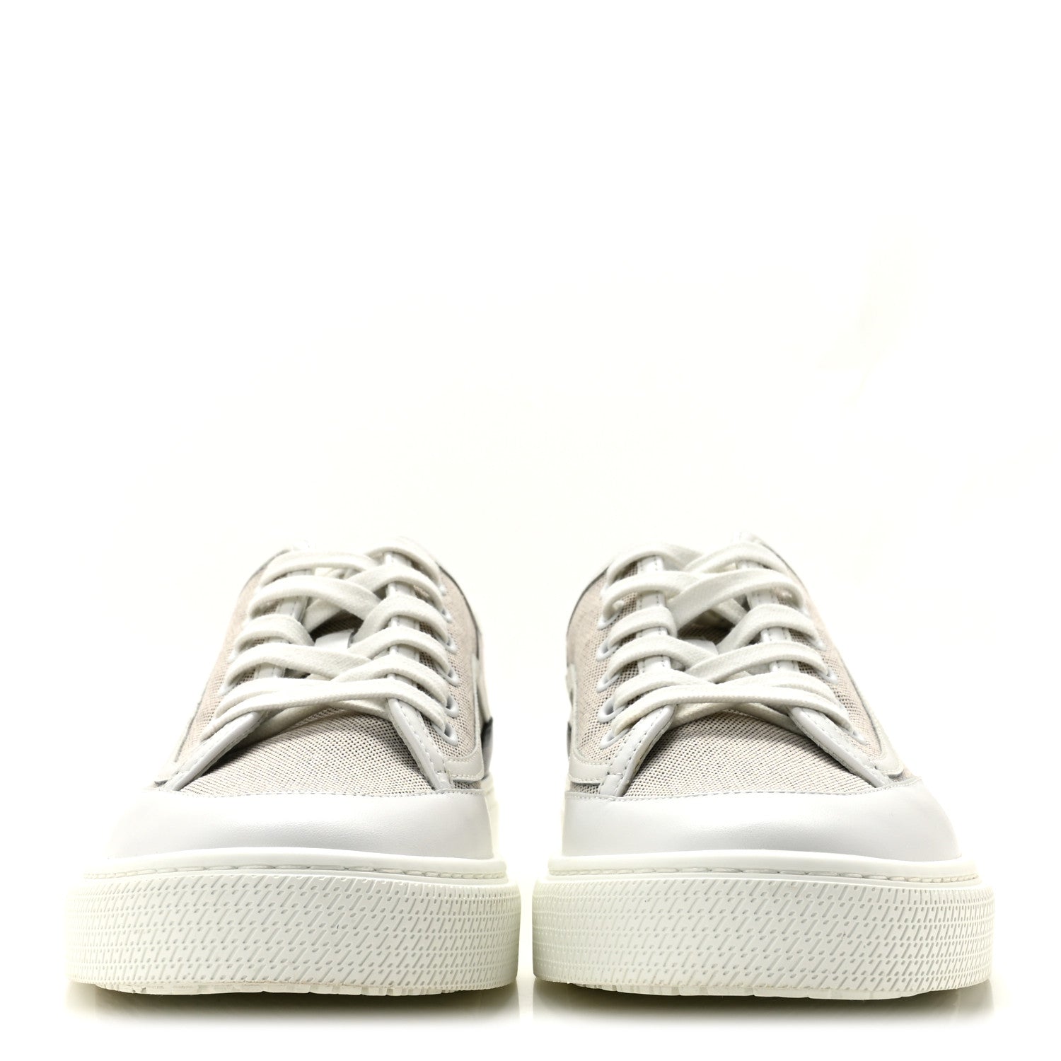 Hermes Canvas Calfskin Get Sneakers 38 Prunoir Blanc 3 of 11