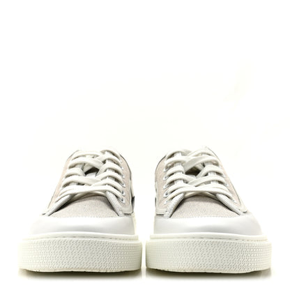 Hermes Canvas Calfskin Get Sneakers 38 Prunoir Blanc 3 of 11