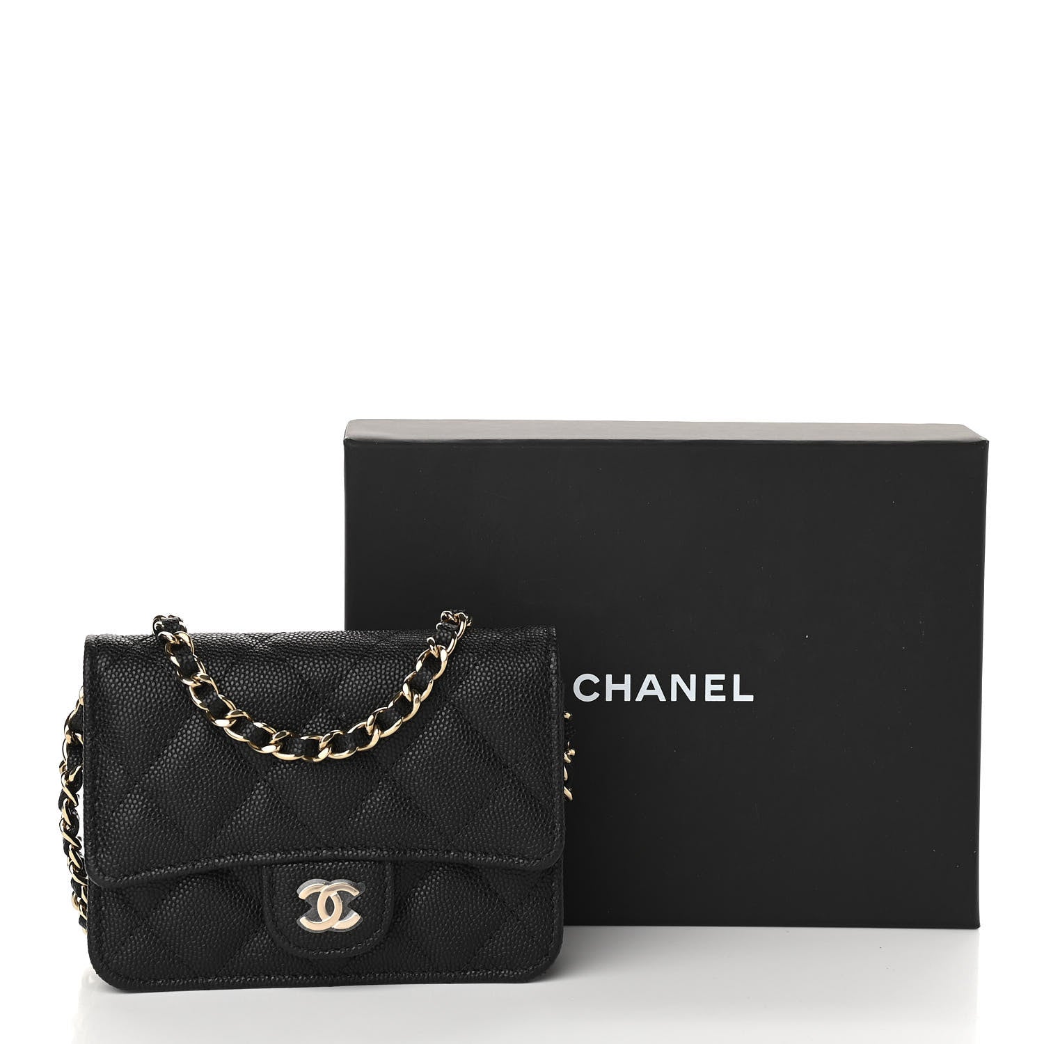Chanel Caviar Quilted Mini Chain Bag Black 12 of 12