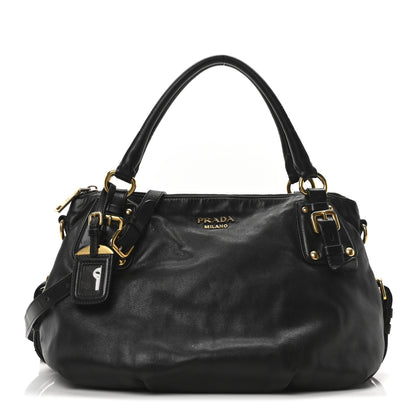 Prada Soft Calf Shopping Satchel Black 1 of 10