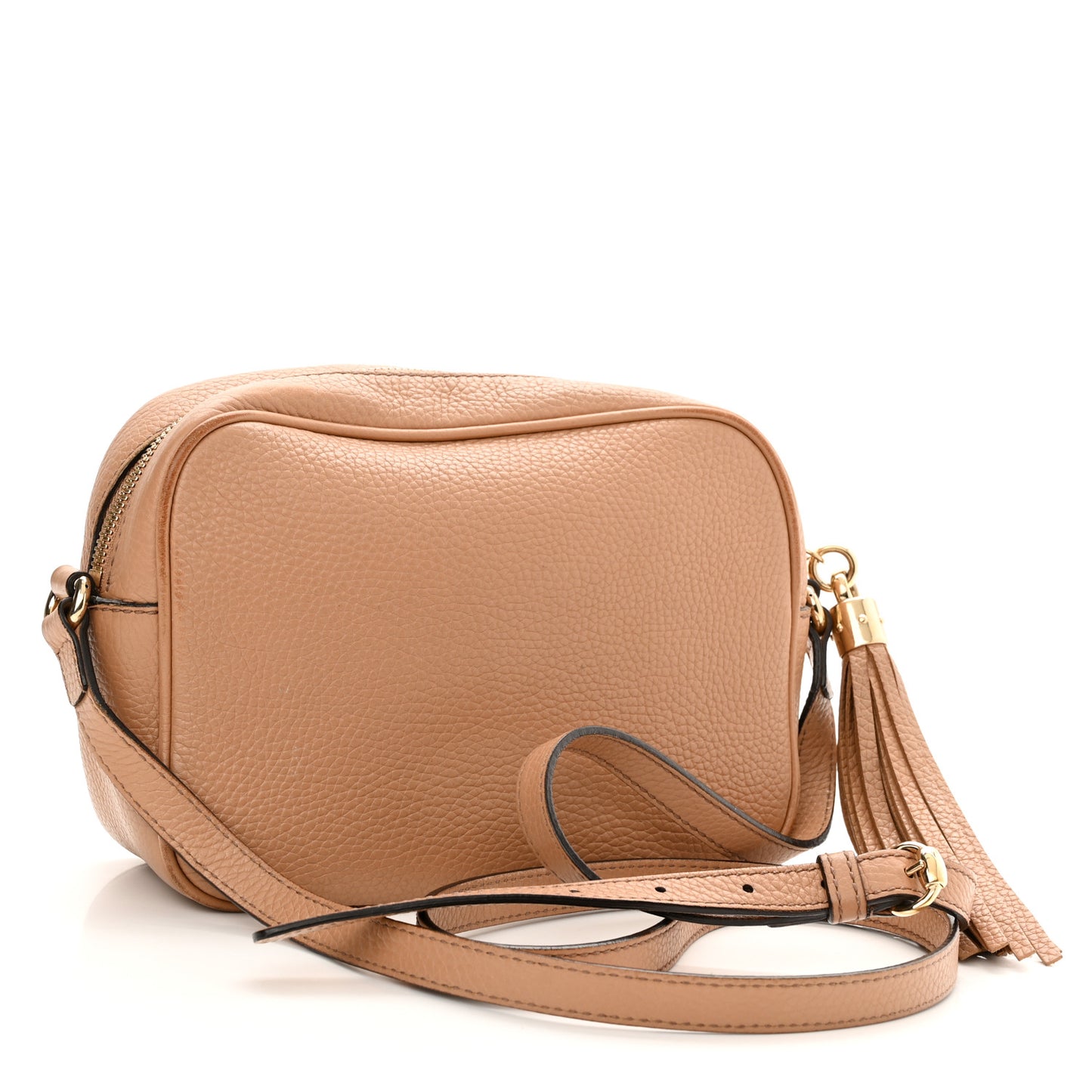 Pebbled Calfskin Small Soho Disco Bag Camelia