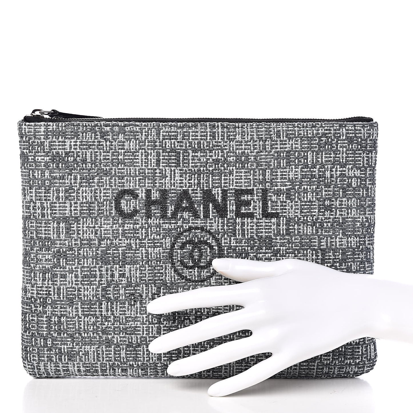 Canvas Small Deauville Pouch Charcoal